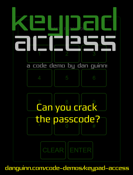 Keypad Access Code Demo